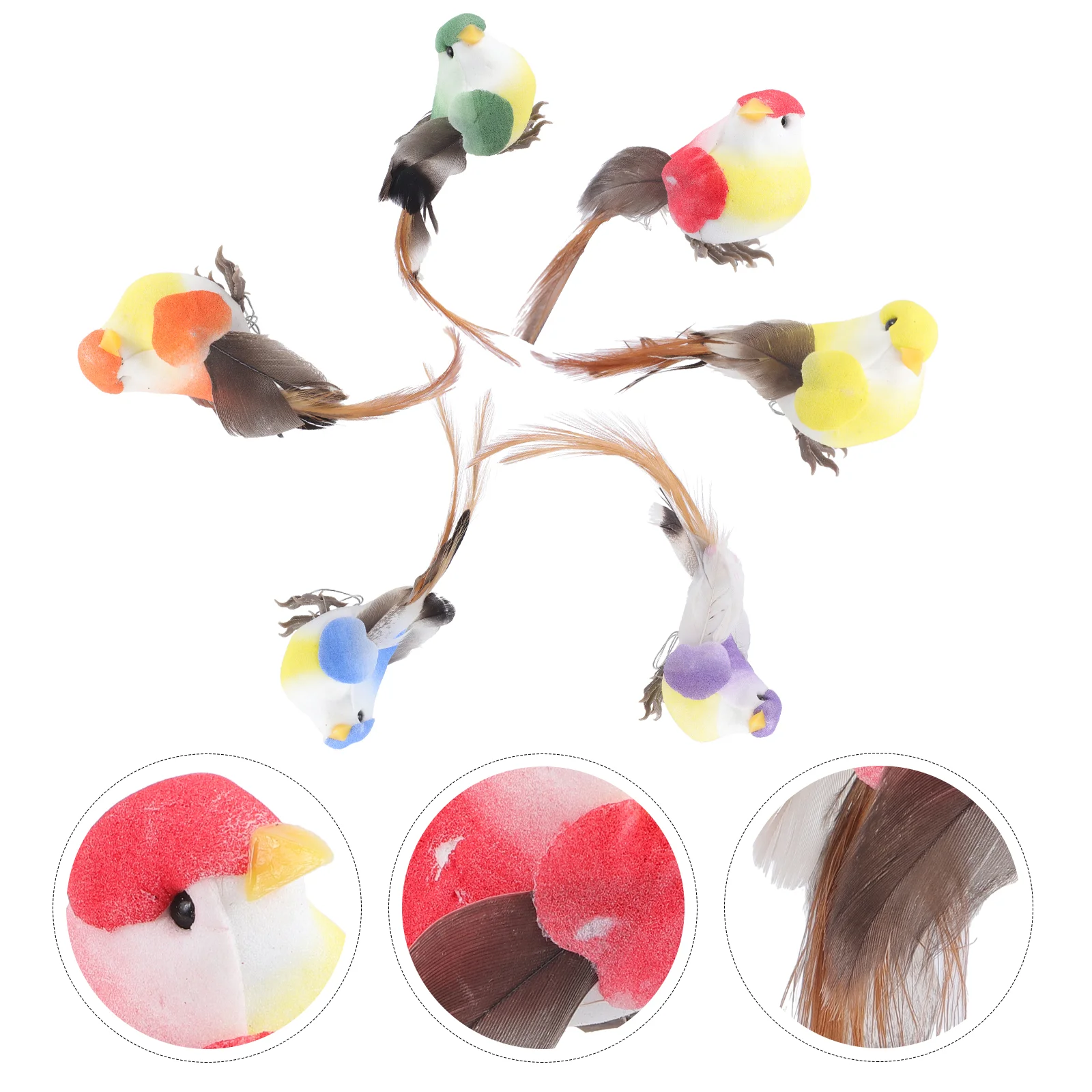 

Bird Fake Decor Model Foam Easter Statue Ornaments Kids Crafts Lifelike Simulation Garden Adorn Tree Decoration Outdoor Birds