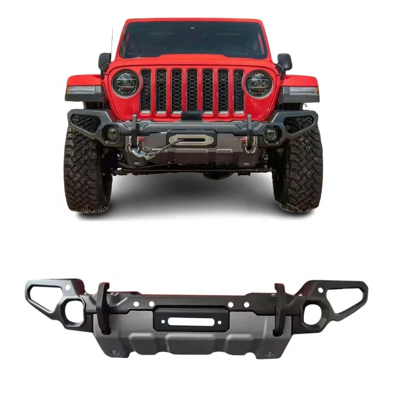 Фото Премиальный передний бампер для Jeep Wrangler JL и Gladiator JT 2018+ (запчасти для бездорожья) №1