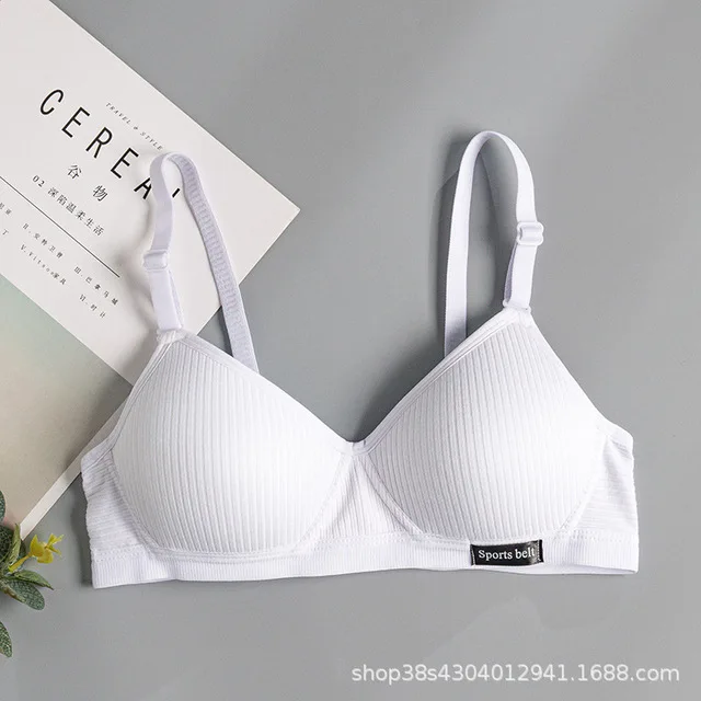 

Cotton Underwear Women AB Cup Bra Wireless Gathered Comfort V Brassiere Push Up Lingerie Bralette For Women Seamleass Bras