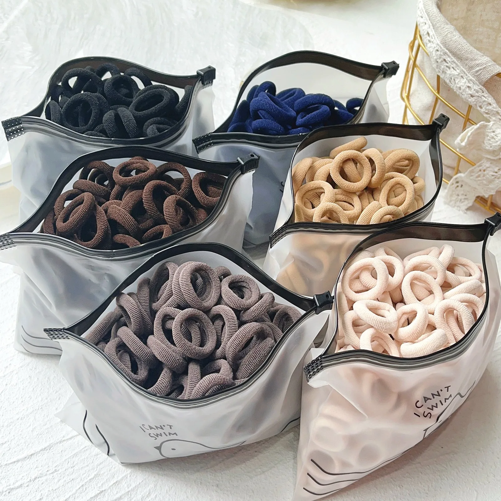 

20/50PCS/Set Women Girls Basic Hair Bands Simple Solid Color Elastic Headband Hair Ropes Ties Hair Accessories Ponytail Holder