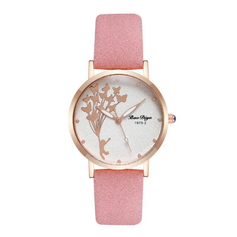 

Новинка 2023, женские наручные часы с классическим дизайном, роскошные женские модные часы с принтом бабочки, женские кварцевые часы с кожаным ремешком