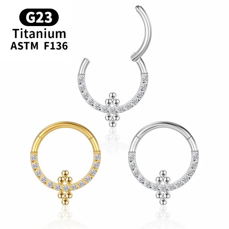 

Piercing Titanium Nose Rings Septum Earrings Cartilage Helix Daith Sexy Clicker Tragus Industrial Charming Women Body Jewelry