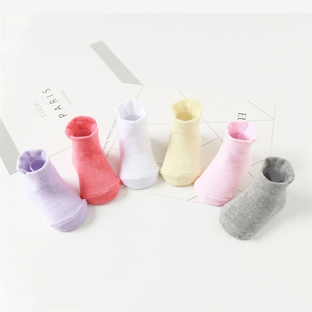 

6pairs Baby Floor Socks Non Slip Breathable Cotton Soft for Newborn Infant Toddler Child Spring Autumn Skin-friendly Boat Socks