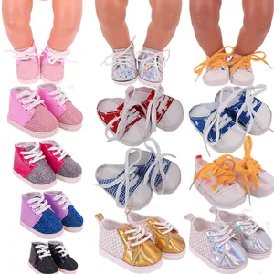 Imported 7Cm Mini Doll Shoes Cloth Shoes Sneakers Casual Shoes Doll Clothes Accessories For 18 Inch Or 43cm D