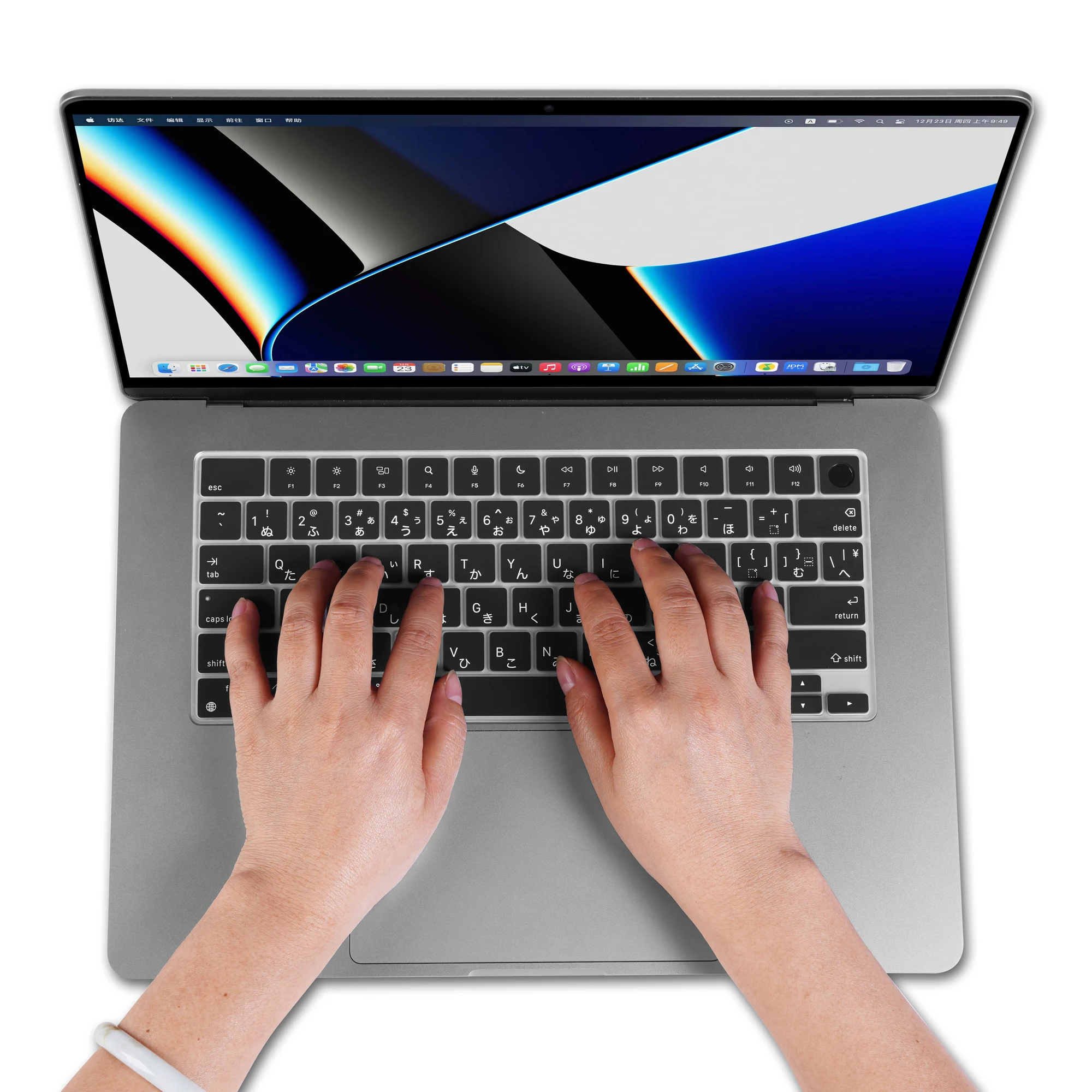 XSKN США японский силиконовый чехол для клавиатуры Macbook Pro 14 2/Macbook 16 дюймов с Touch ID M1 M2