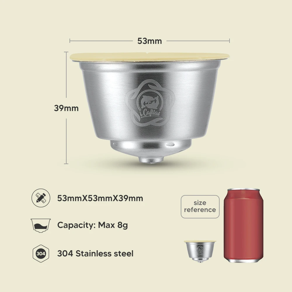 Универсальные кофейные капсулы для Dolce Gusto многоразовые из нержавеющей стали