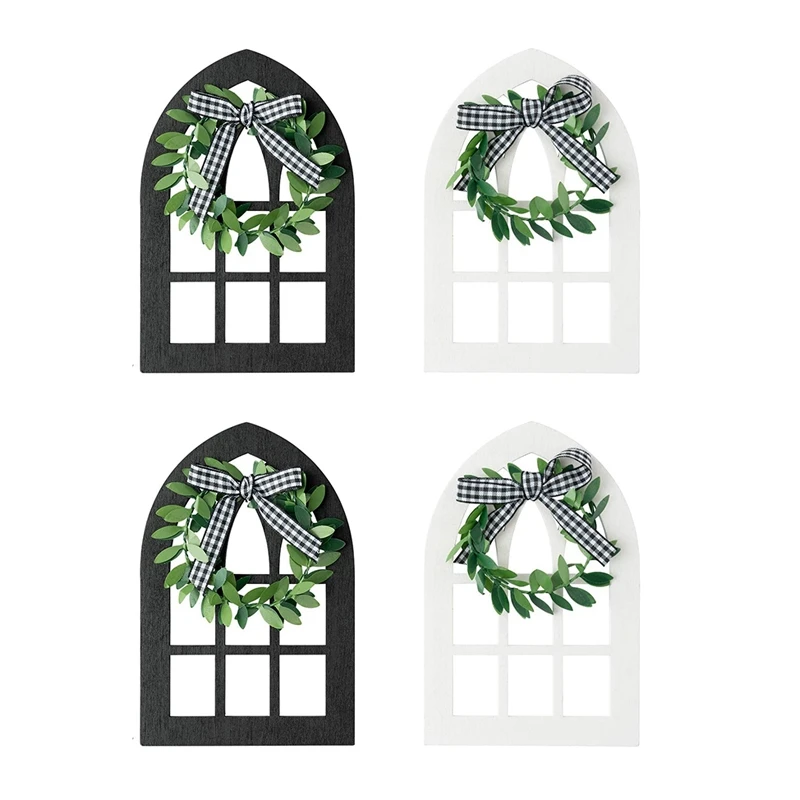 

Деревянный поднос в несколько рядов для окна в фермерском деревенском стиле, 4 шт.