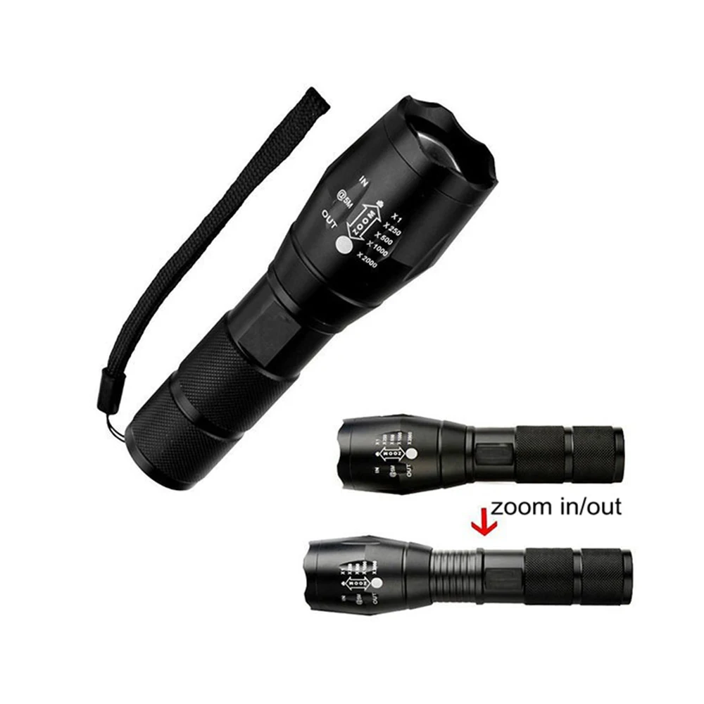 

1000 LM Outdoor LED flashlight T6 charging zoom mini flashlight Waterproof Flashlight