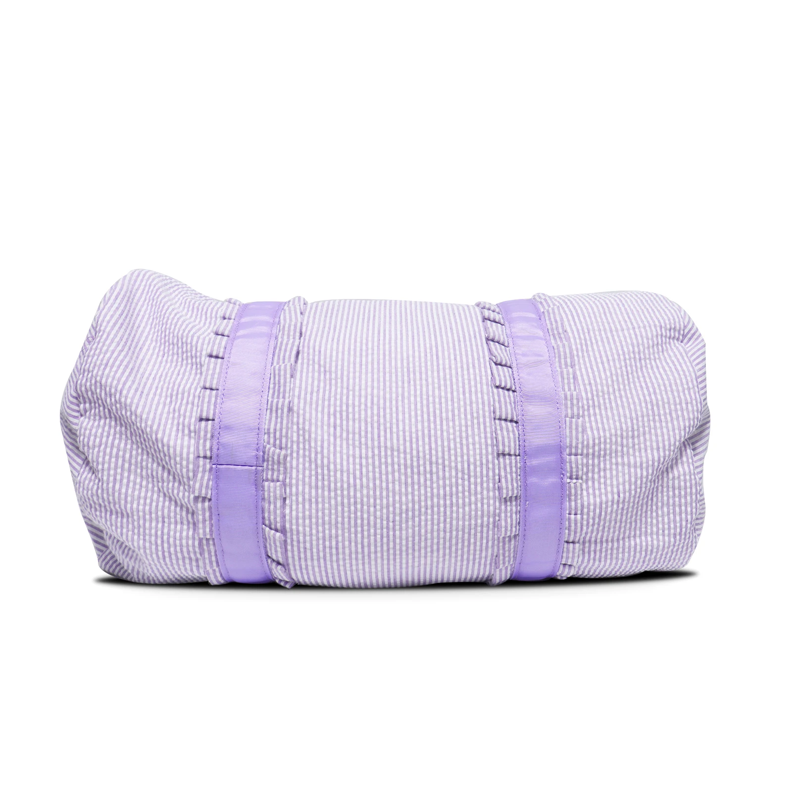 Kids Travel Bag Set Pink Seersucker Ruffle Duffle With Cosmetic Ruffle Bag For Girls Overnight Pouch Wash Bag Women Handbag 103