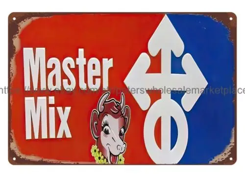 Мастер микс корм ферма сарай страна Жилая металлическая Оловянная вывеска стена