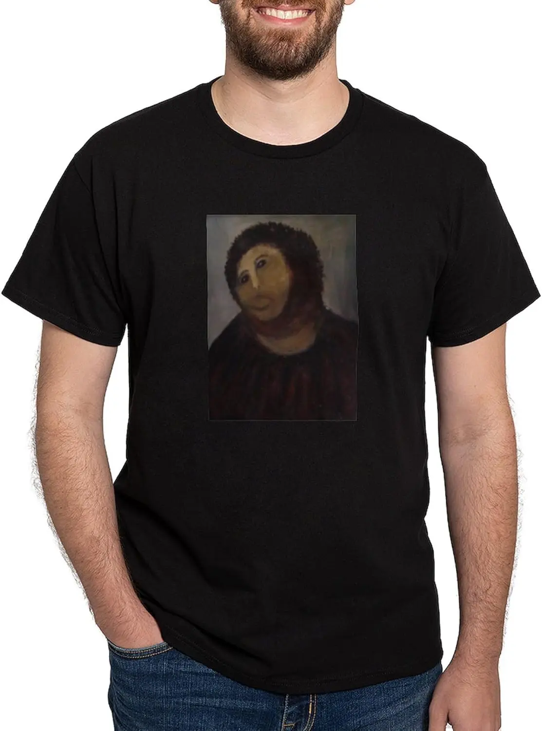 CafePress Ecce Homo Dark футболка мужская 100% хлопок классическая темная с рисунком