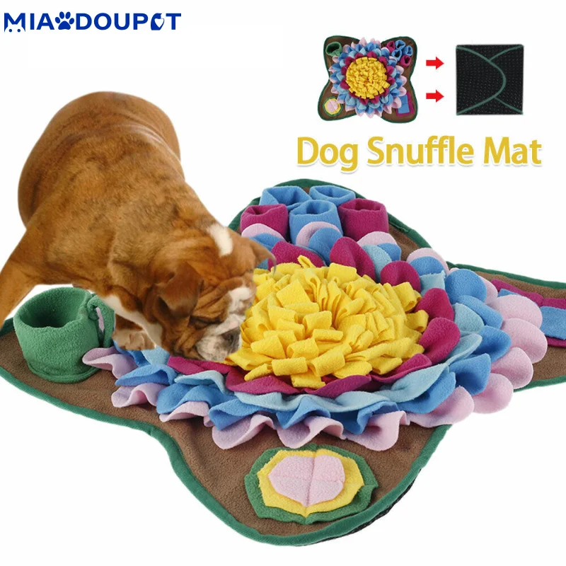 

MIAODOUPET Pet Dog Snuffle Mat Nose Smell Training Sniffing Pad Puzzle Toy Slow Feeding Bowl Food Dispenser Carpet Washable