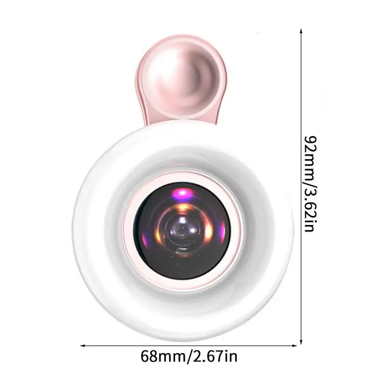 2022 Mobile Phone Fill Light 15X Macro Lens Portable Selfie LED Ring Flash Light Phone Selfie Lamp Ring Clip Light Drop Shipping