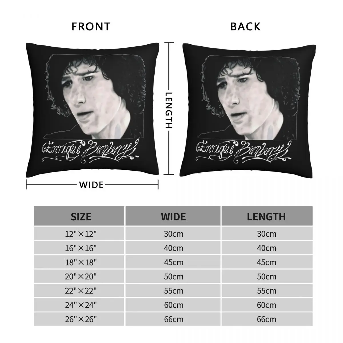 Наволочка квадратная испанская певица сарагоза Энрике бунбери