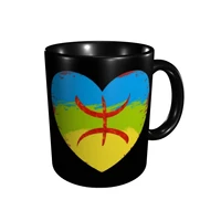 promo amazigh love heart flag berber heart flag mugs classic cups mugs print funny vintage berber amazigh flag beer mugs