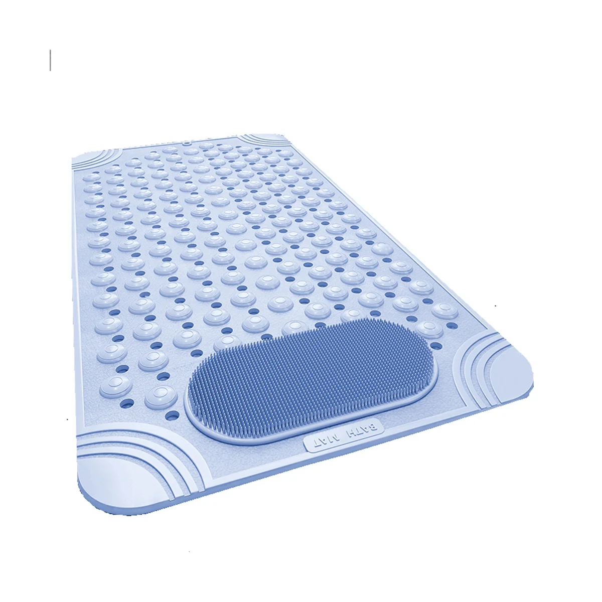 

Simple Memory Foam Bathroom Mat 3D Cobblestone Pattern Absorbent Bath Rug Toilet Hallway Non-Slip Doormat Washable Blue