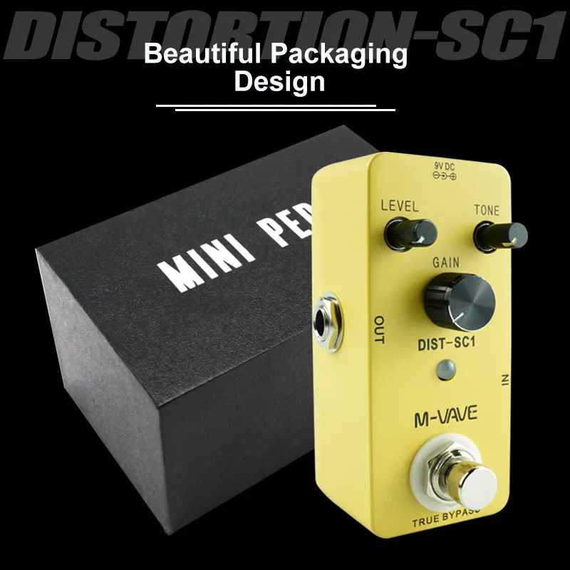 Педаль эффектов для гитары M-VAVE Distortion классическая теплая гладкая стильная