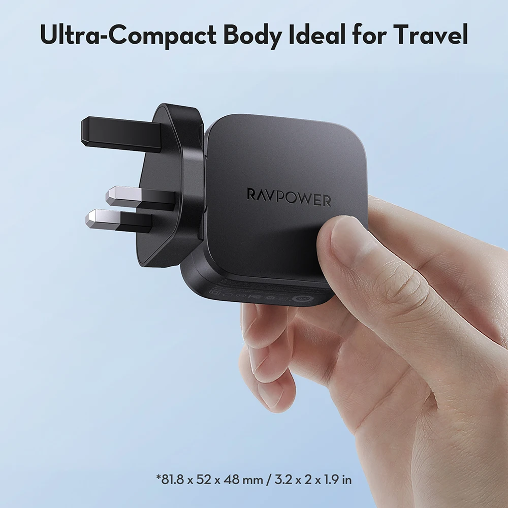 RAVPower 30W PD Charger USB C Charger Type C Fast Charging Wall Charger 18W Quick Charger For iPhone 13 12 Samsung laptop tablet