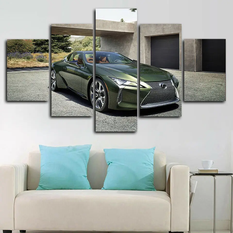 

Japanese LC Inspiration Series Car 5 Panel Canvas Picture Print Wall Art Canvas Painting Wall Decor for Living Room No Framed