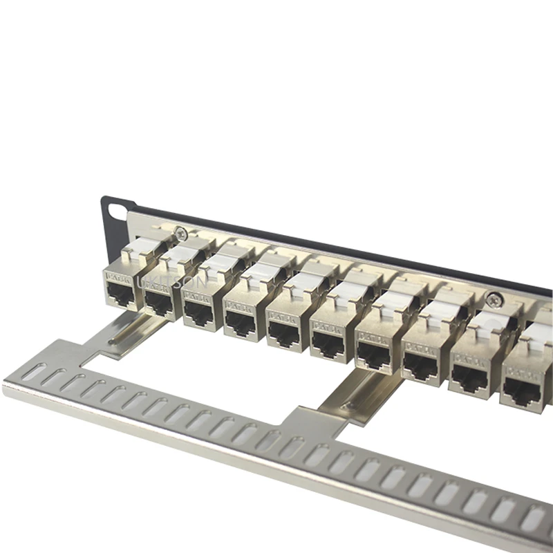 Патч-панель 1U 24 порта FTP LAN с CAT7 CAT6A CAT6 RJ45 экранированный штекер Keystone Jack 19 дюймов