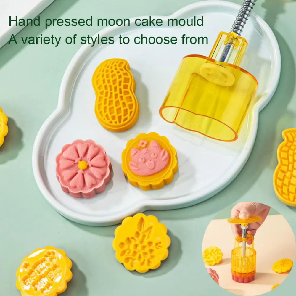 

Кролик, тигр, цветок, форма для лунного торта, многоразовая форма для середины осени, фестиваля, помадки, 50 г, искусственные украшения ручной ...