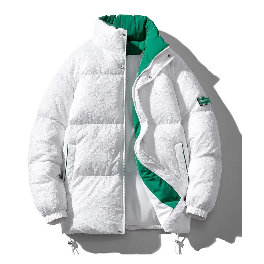 Mens Fashion Stand Collar Warm Casual Jackets Multicolor Outdoor Sports Cotton Padded Clothes Winter Coat Men 2022  Parkas