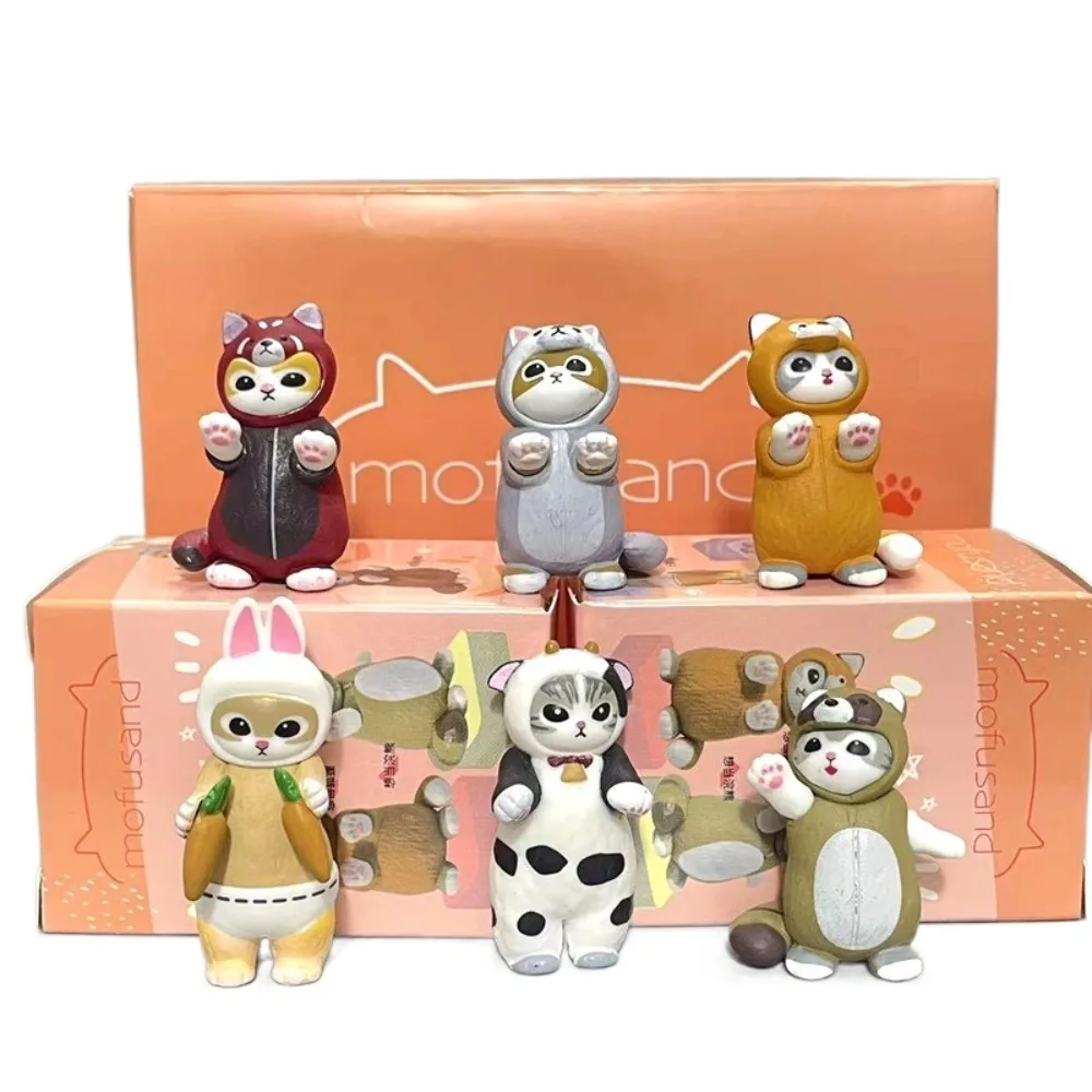 Экшн-фигурка Каваий Mofuseands из ПВХ милый кот животное головной убор кукла