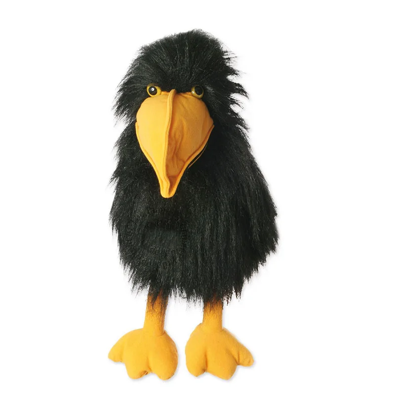 45 см компания кукол большой ребенок птицы алый Ара черная ворона создание звука