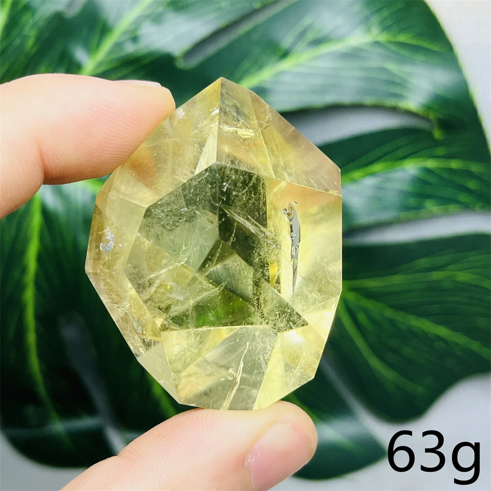 Натуральный желтый драгоценный камень цитрин кристалл радуга прозрачная