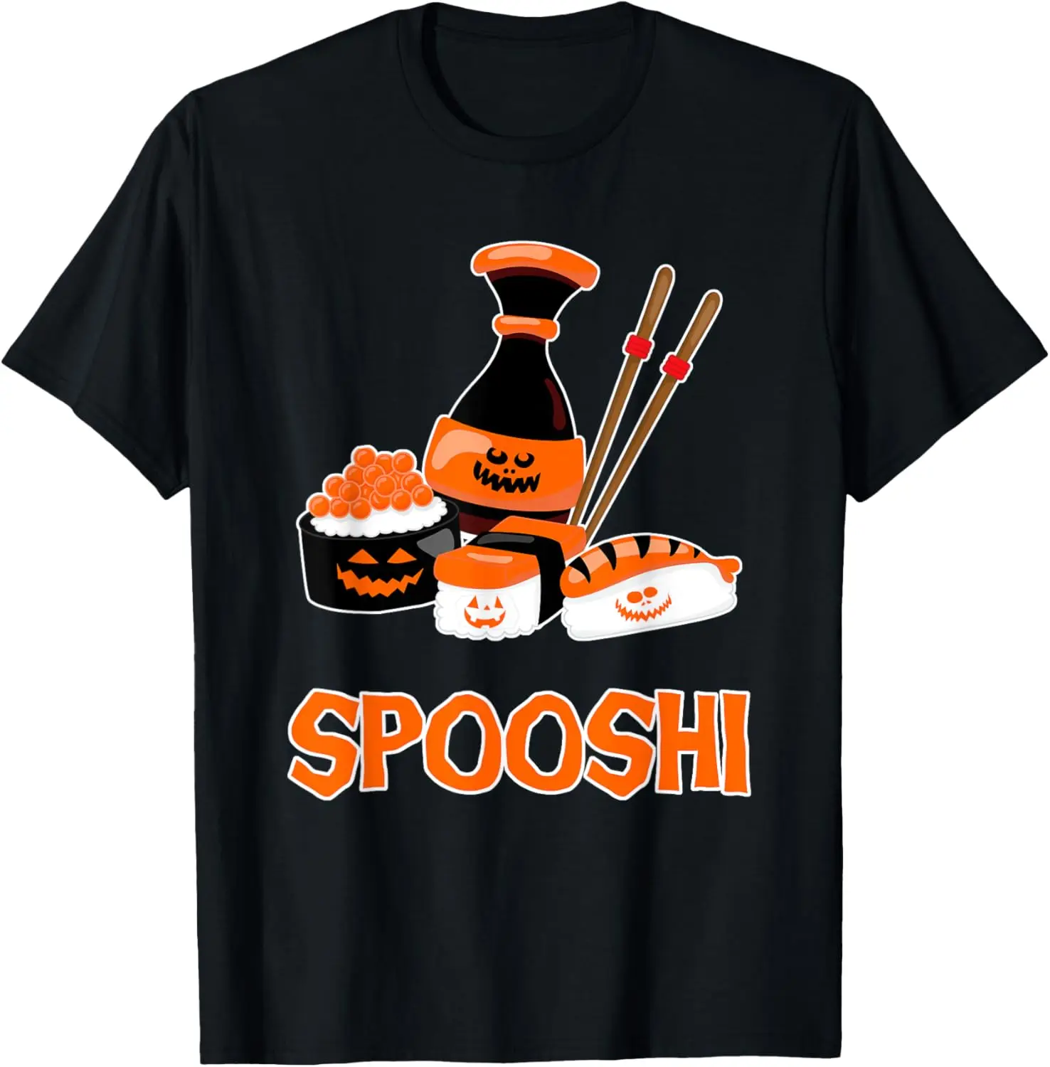 Футболка Spooky Sushi Halloween Japanese Sashimi &amp Soy Spoopy