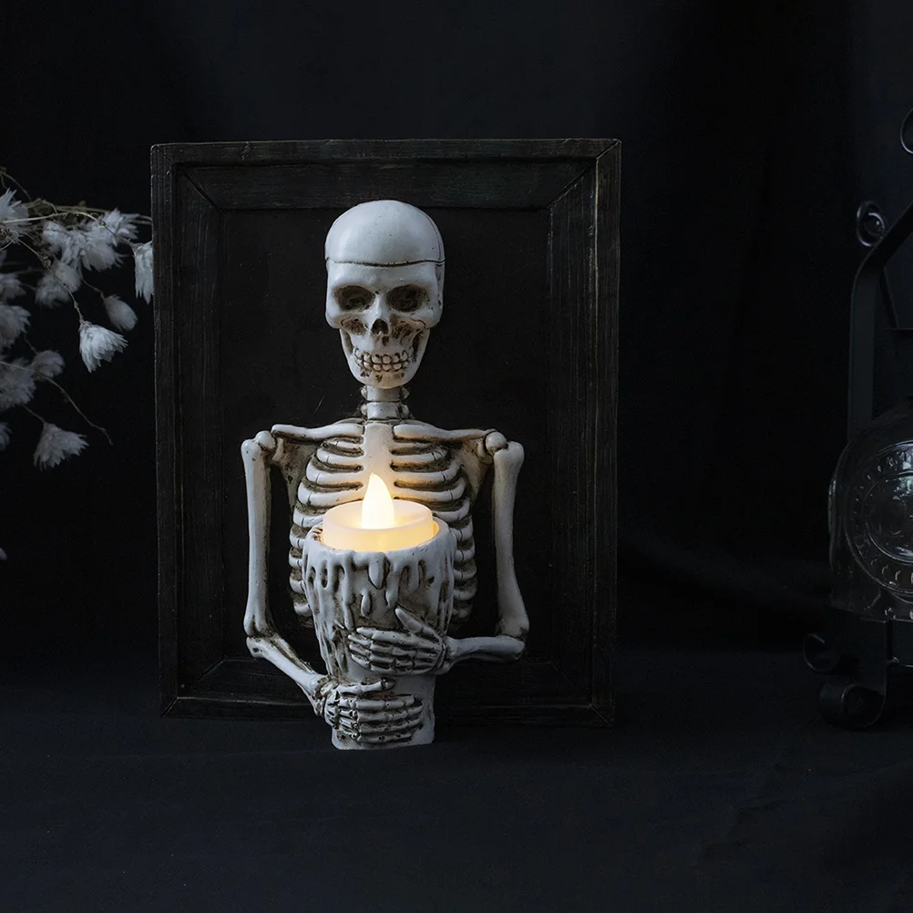 

Halloween Tealight Picture Frame Decoration Resin Tealight Holder