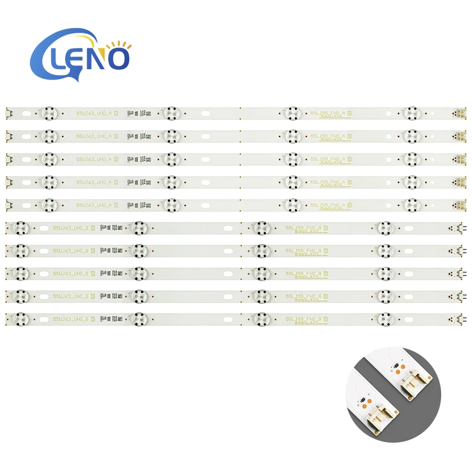 

Светодиодная лента для подсветки LG 55UJ6300, 10 шт./комплект, 55UJ6307 55UJ635V 55UJ634V 55UJ630V 55LJ5500 55UJ635 55uj63 _ UHD 55lj55 _ FHD A B