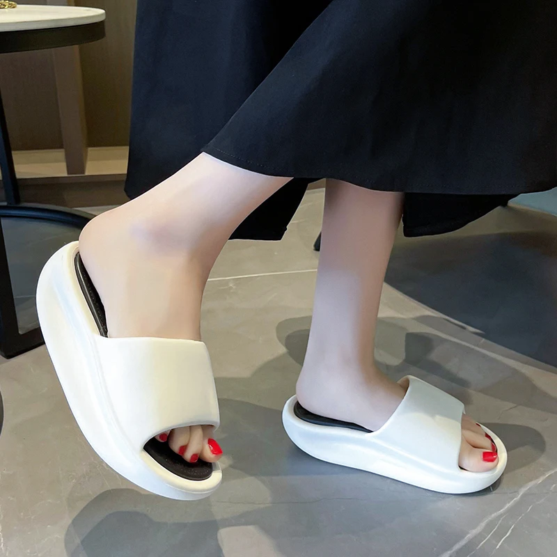 

Net Red Popular Thick-soled Flip-flops Rocking Shoes Weight Loss Shoes Women's Lajin Balance Slippers Women's Shoe Cute Sandals