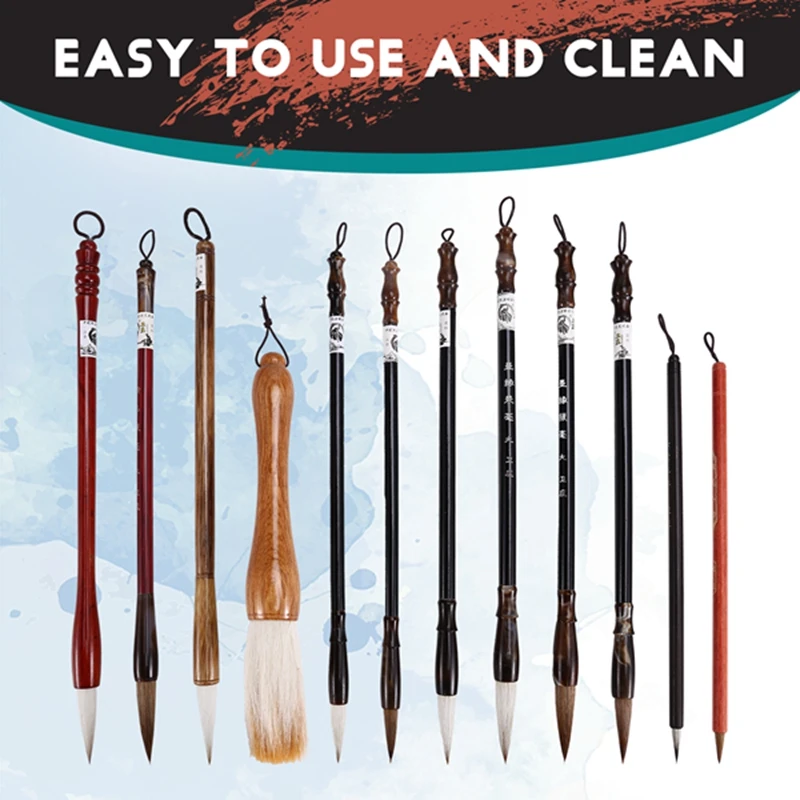 Набор кистей для китайской каллиграфии 12 шт. набор рисования и письма