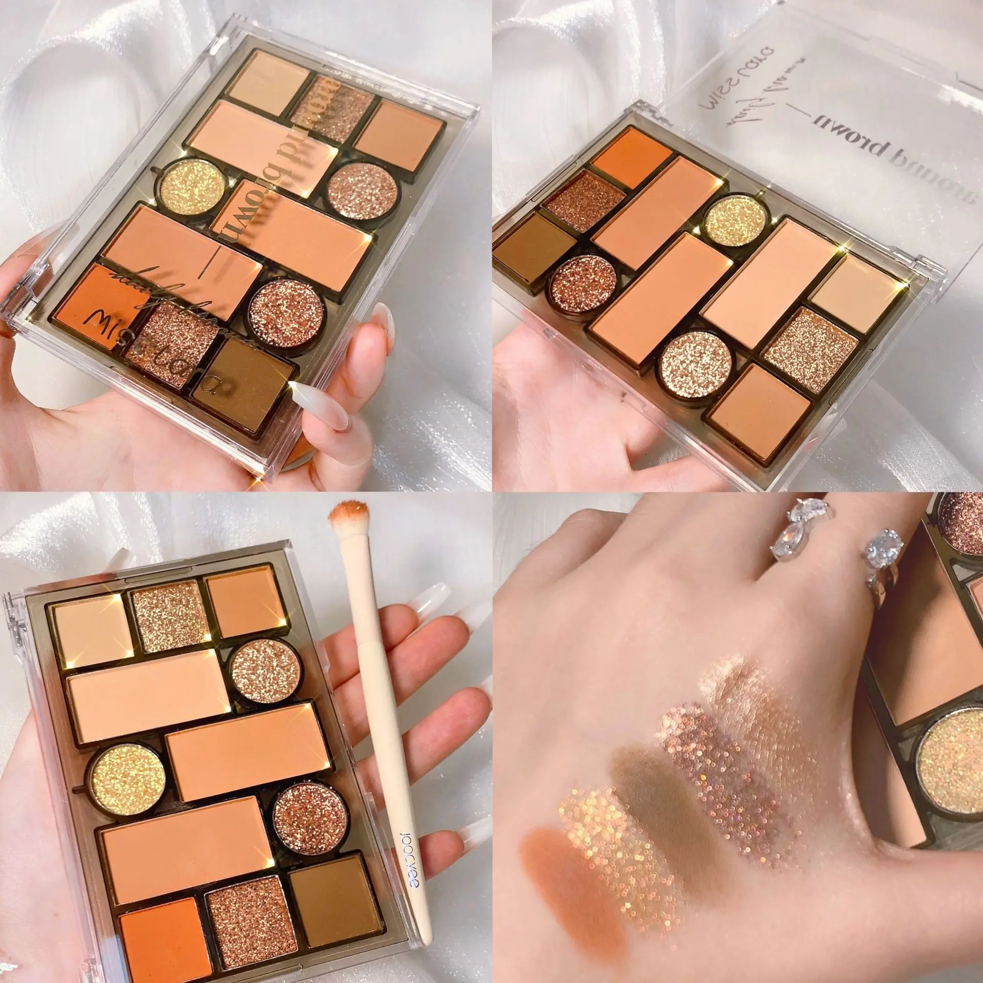 

Network red explosion twelve color eye shadow plate pearl light dumb light eye shadow earth color daily students