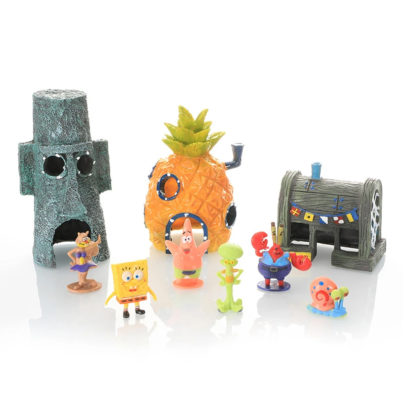 

Mini Aquarium Fish Tank Ornaments Cartoon Pineapple House for Fish Tank Aquarium Decoration Aquarium Home Accessories