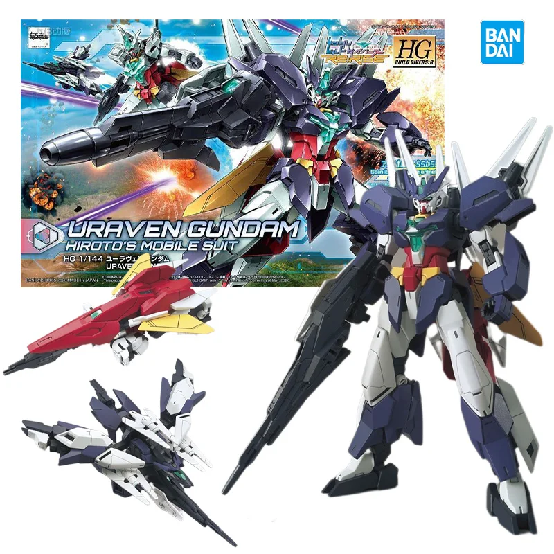 Оригинальная коробка в наличии Bandai HGBD/R 1/144, набор моделей URAVEN GUNDAM, аниме экшн-истребитель, сборка, робот, игрушка, подарок для детей