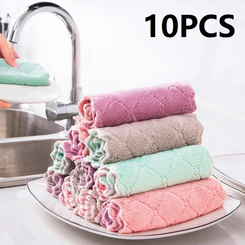 

10 шт., чистящие салфетки из микрофибры, 15 х25 см