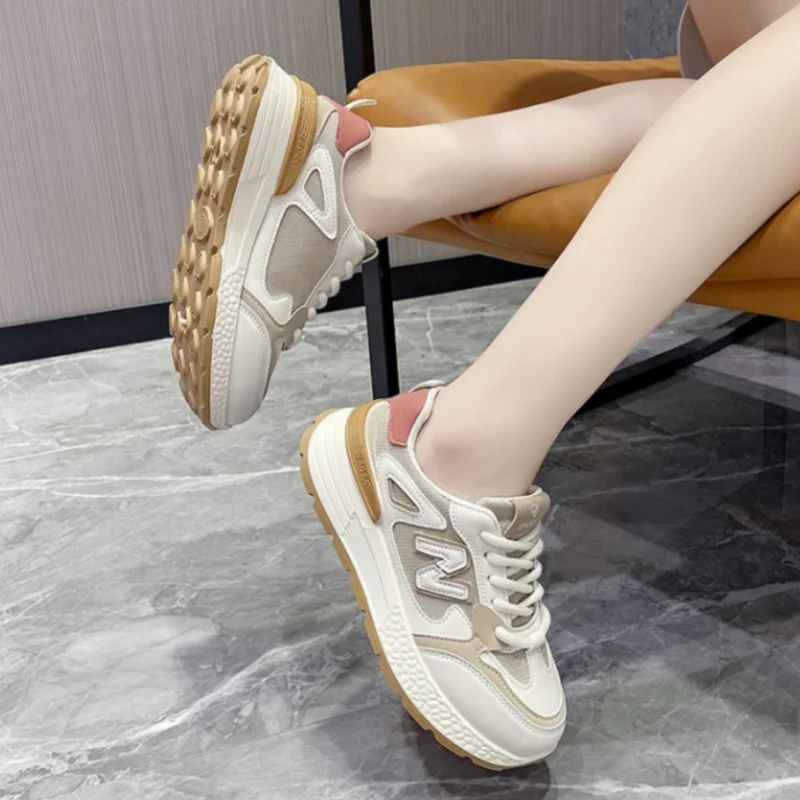 Женские кроссовки с сетчатым верхом повседневная обувь на платформе