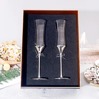 bond love knot champagne cup to cup gift wedding crystal glass wine cup gift hand gift wine set
