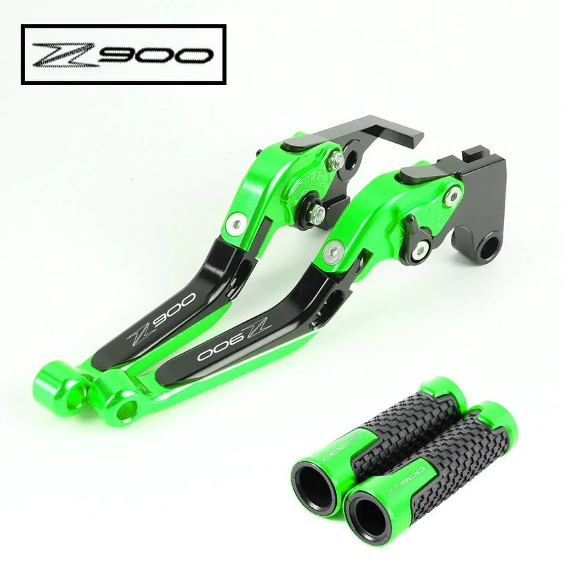 

CNC Folding Extendable Adjustable Brake Clutch Levers Handlebar Grip Handle Hand Grips Set For KAWASAKI Z900 Z 900 2017-2019