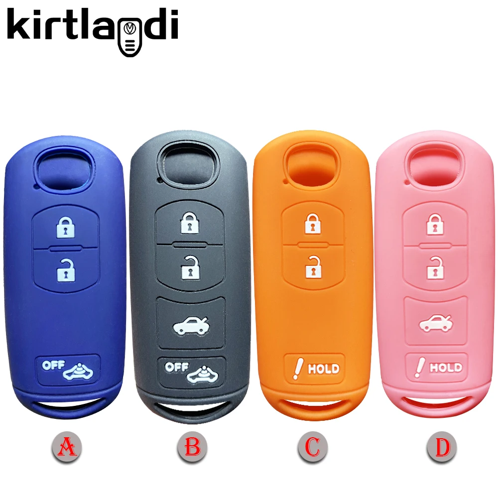 

Silicone Key Case Cover Holder for Toyota Yaris for Mazda 3 CX-3 CX3 CX-5 CX5 2 3 CX-7 6 for Mazda 2 3 4 Button Shell Skin 2020