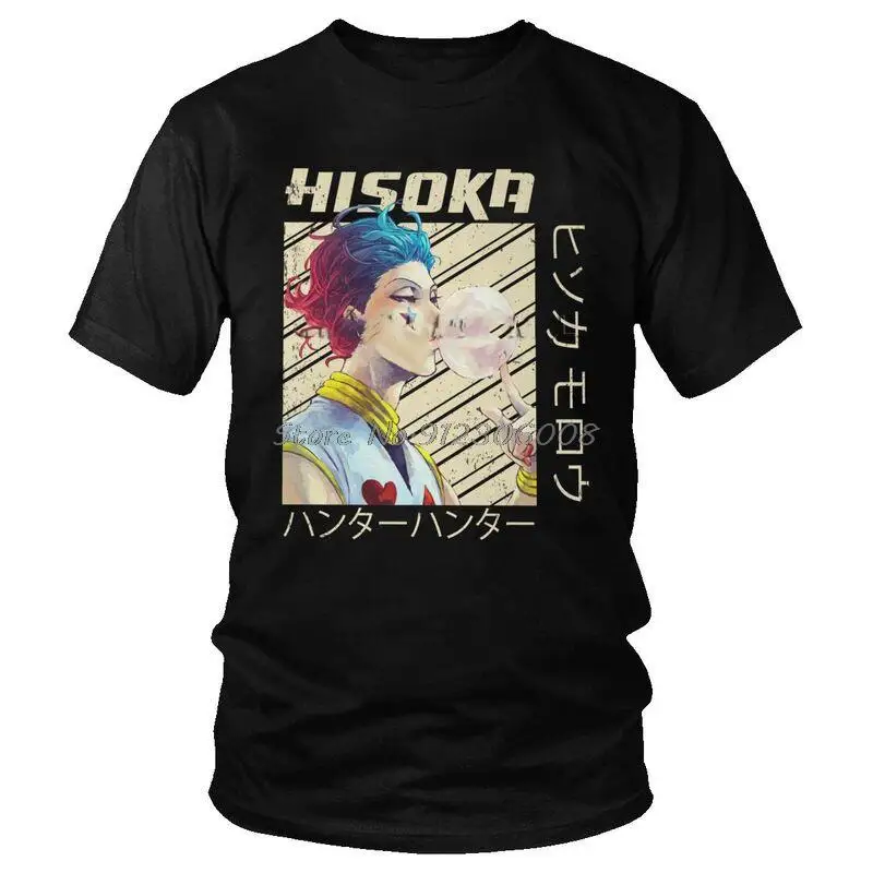 

Футболка Hisoka Morow Hunter X Hunter Мужская, хлопковая тенниска с короткими рукавами в стиле Харадзюку, майка с рисунком аниме Morou манга Hxh