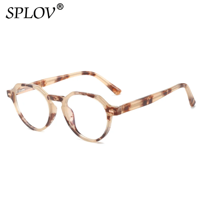 

New Oval TR90 Glasses Frames Fashion Retro Women Anti Blue Light Eyewear Men Spring Hinge Optical Clear Lens Eyeglasses UV400
