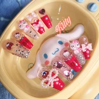 sanrio hello kitty kawaii y2k nail stickers anime pochacco kuromi cinnamoroll wearable accessories cute handmade nails art decor