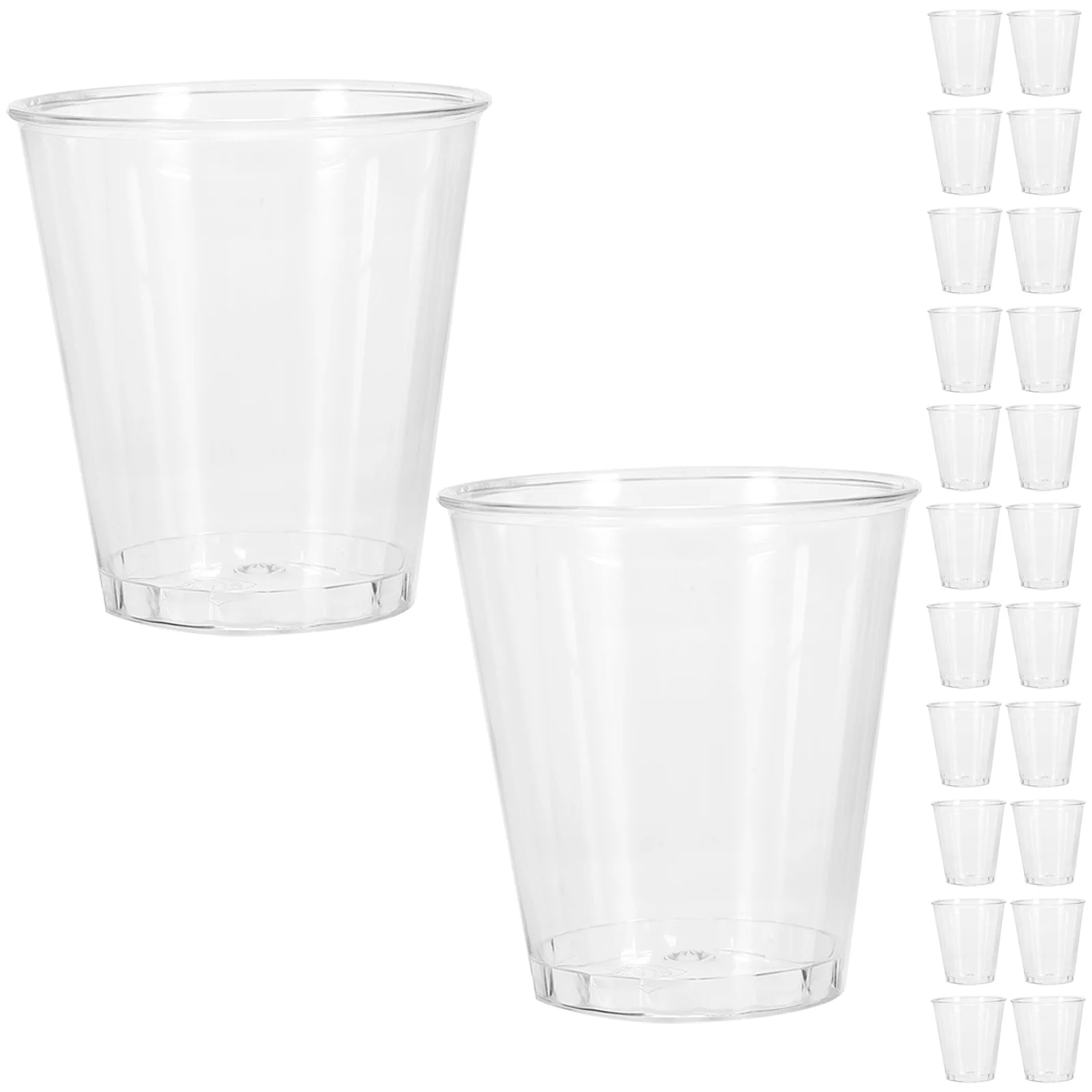 

100 Pcs Disposable Wineglass Small Plastic Cup Aviation Water Glasses Goblet