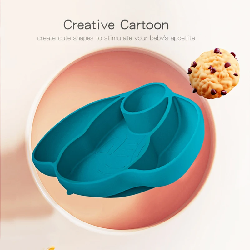 

Non-Slip Silicone Baby Plate Kid Dinner Set Silicone Baby Feeding Set Silicone Dinner Plate Baby Food Plate Set With Suction