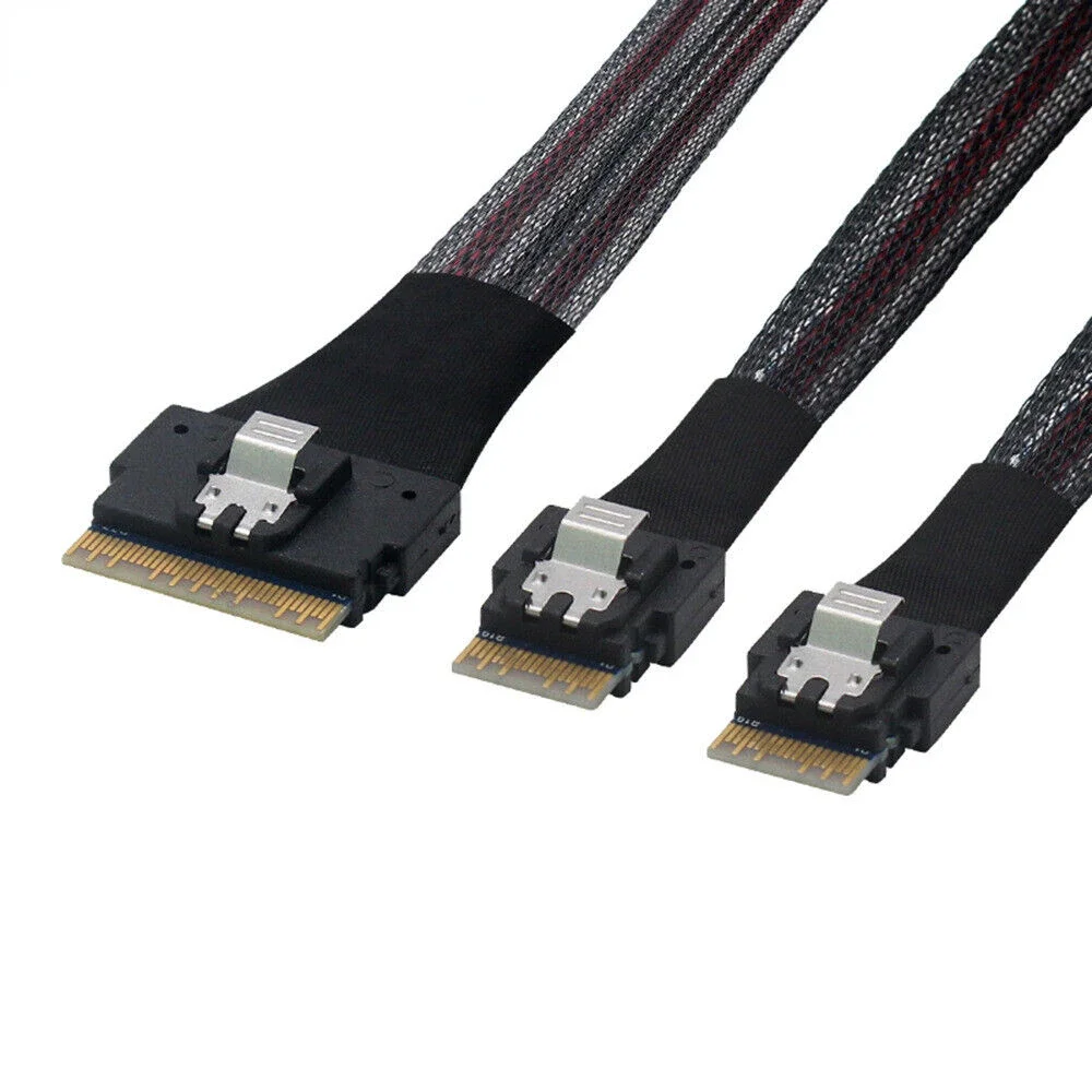 Соединительный серверный кабель Slimline SAS SFF-8654 с 8I на 2 порта 4I