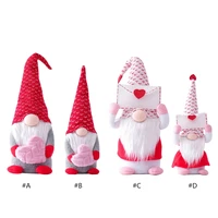 2021 handmade envelope and love swedish santa gnome plush doll holiday figurines toy valentines day doll ornaments