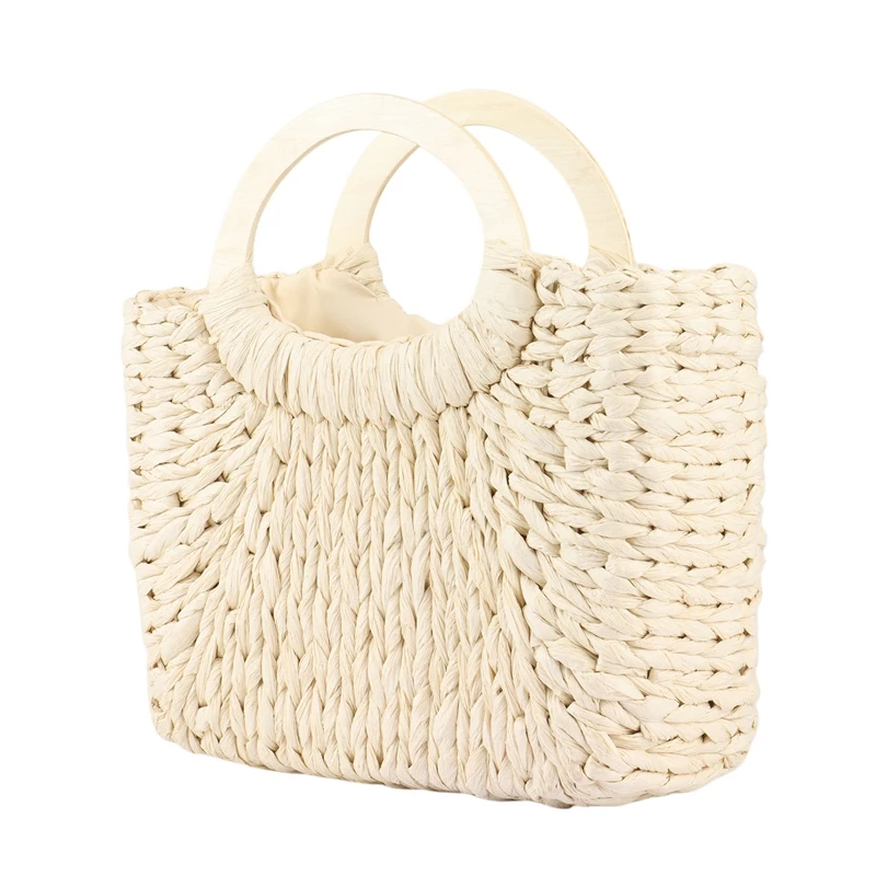 

Handbag Totes Bag Square Weaving Ladies Straw Bag Summer Vacation Clutch Bags Straw Bags Summer Beach Bag